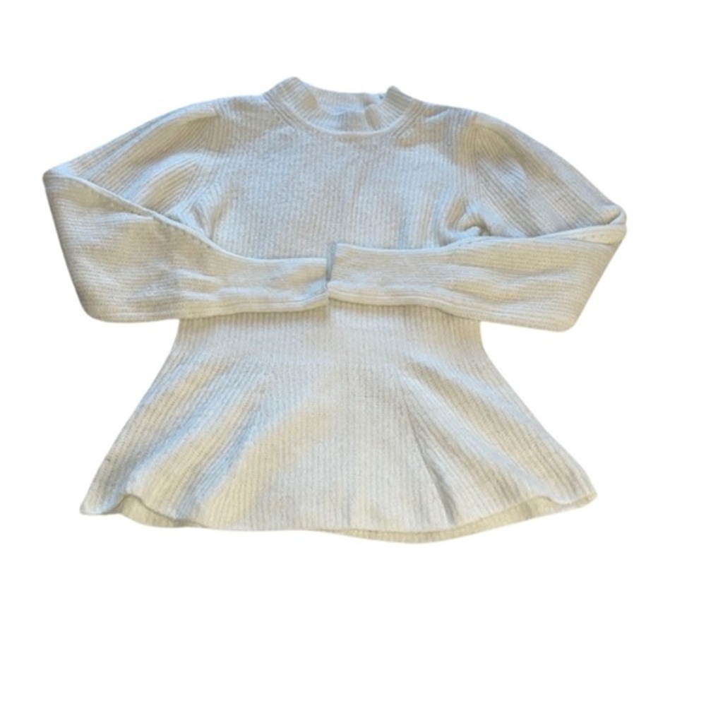 Love Tree Cream Ribbed Sweater
